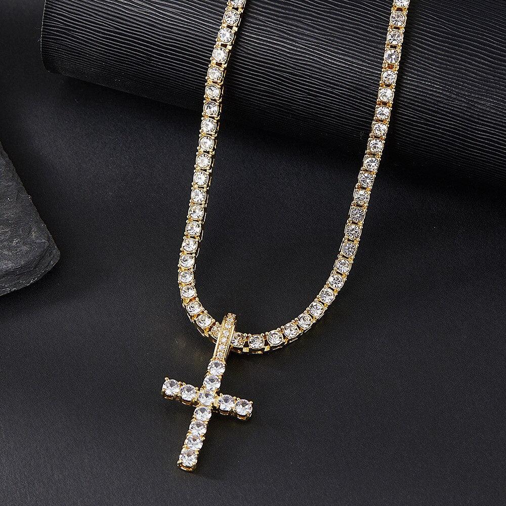 4MM Tennis Chain + Iced Out Cross - GLACIFY